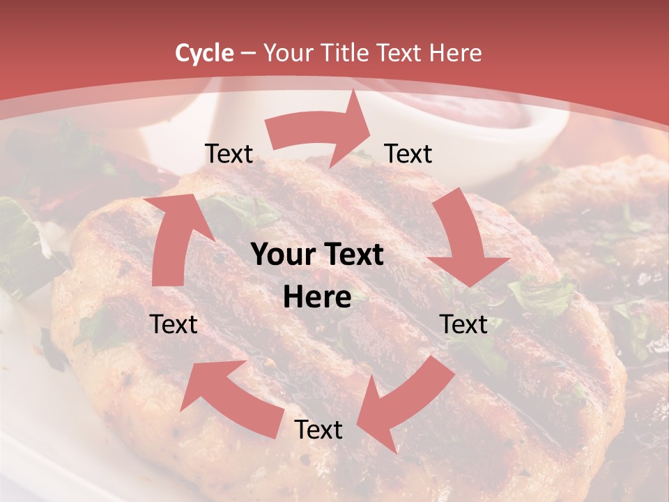 Dining Meat Vertical PowerPoint Template
