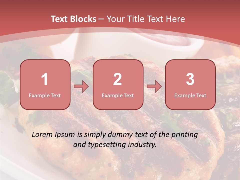 Dining Meat Vertical PowerPoint Template