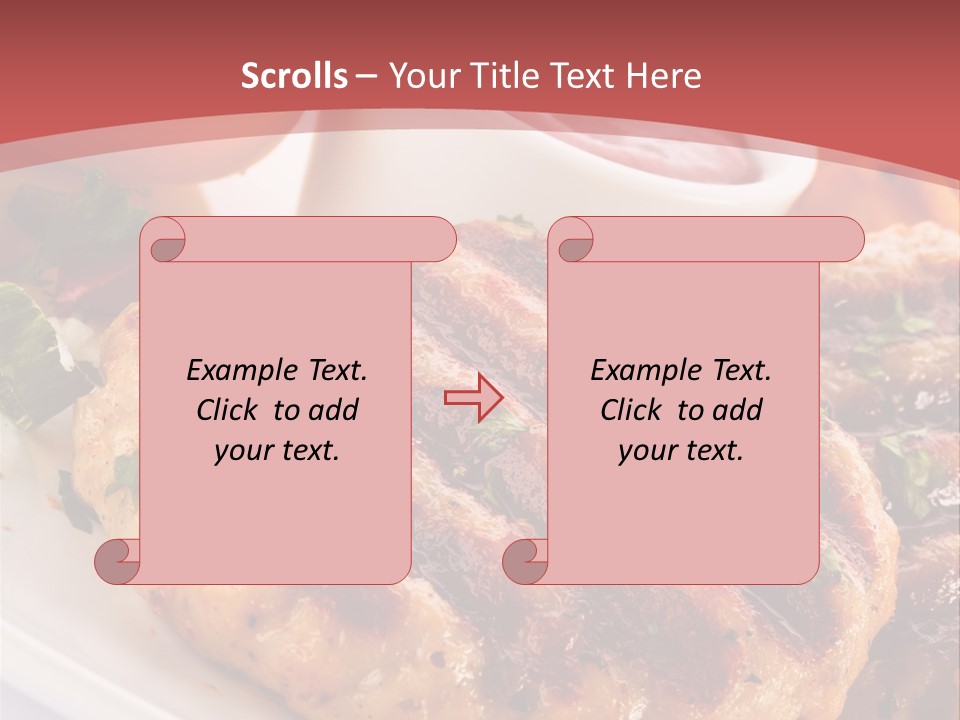 Dining Meat Vertical PowerPoint Template