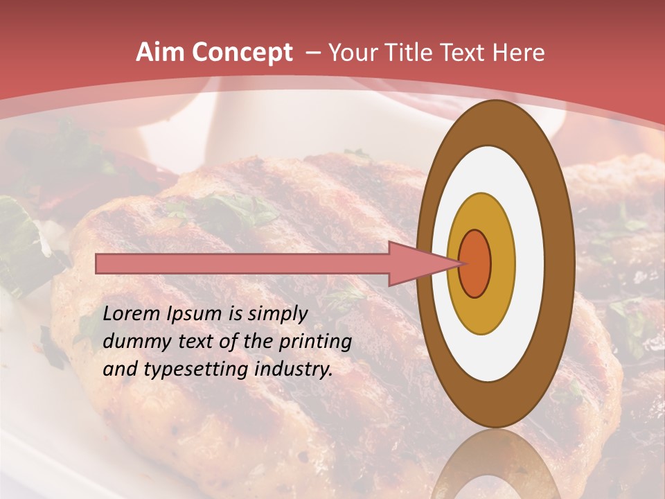 Dining Meat Vertical PowerPoint Template