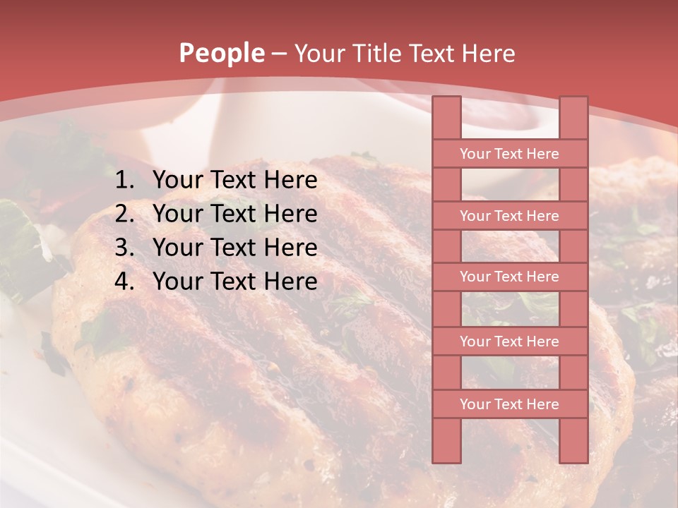 Dining Meat Vertical PowerPoint Template