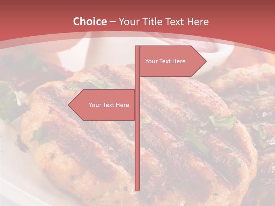 Dining Meat Vertical PowerPoint Template
