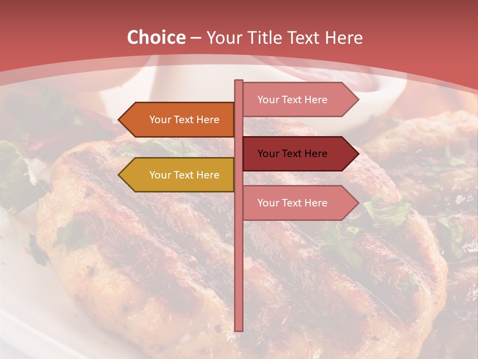 Dining Meat Vertical PowerPoint Template