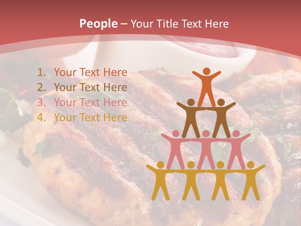 Dining Meat Vertical PowerPoint Template