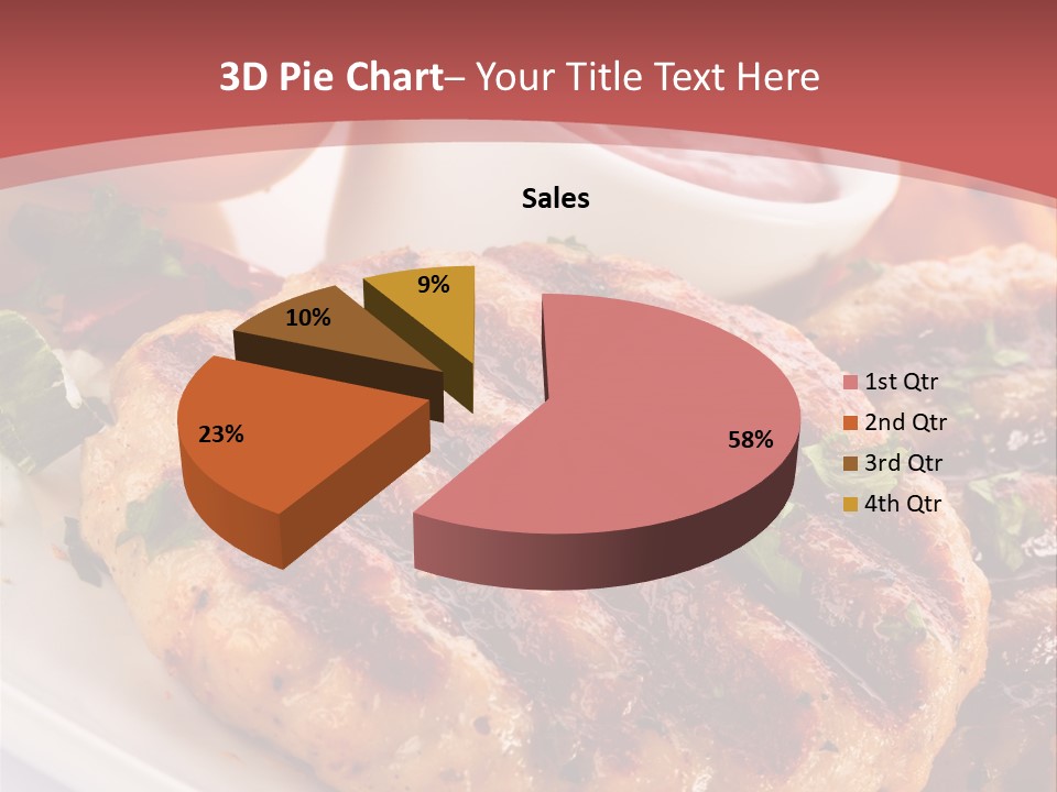 Dining Meat Vertical PowerPoint Template