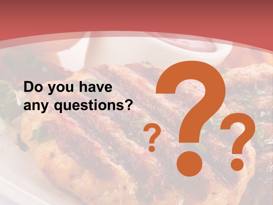 Dining Meat Vertical PowerPoint Template