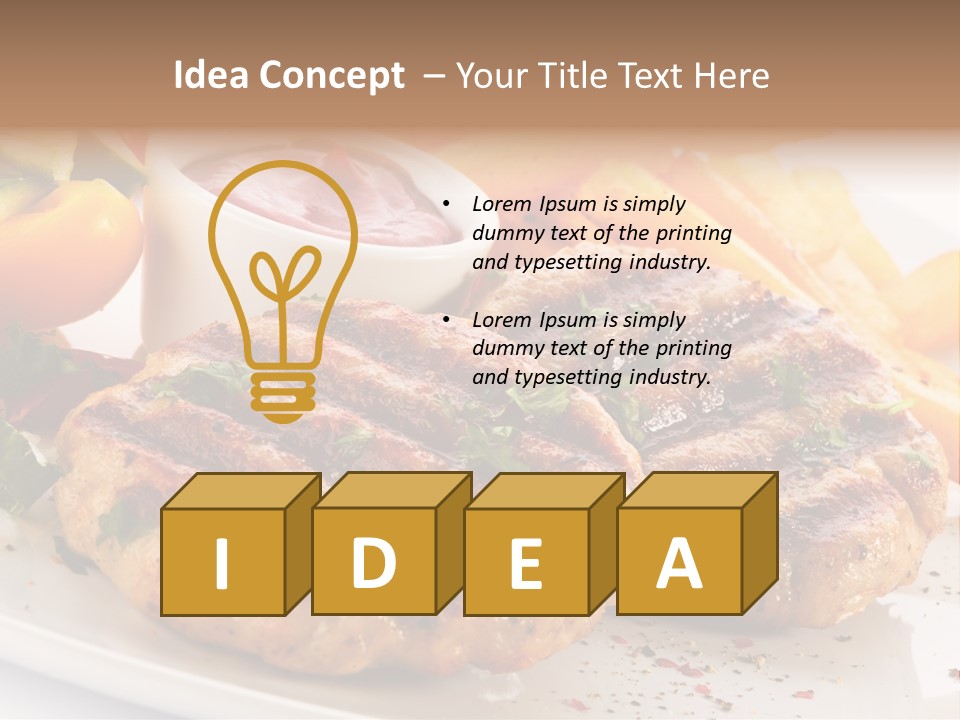 Paprika Pork Plate PowerPoint Template