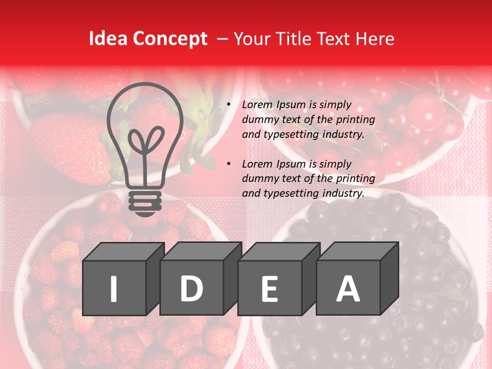 Delicious Blue Ripe PowerPoint Template