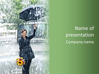 Rain Lady Water PowerPoint Template