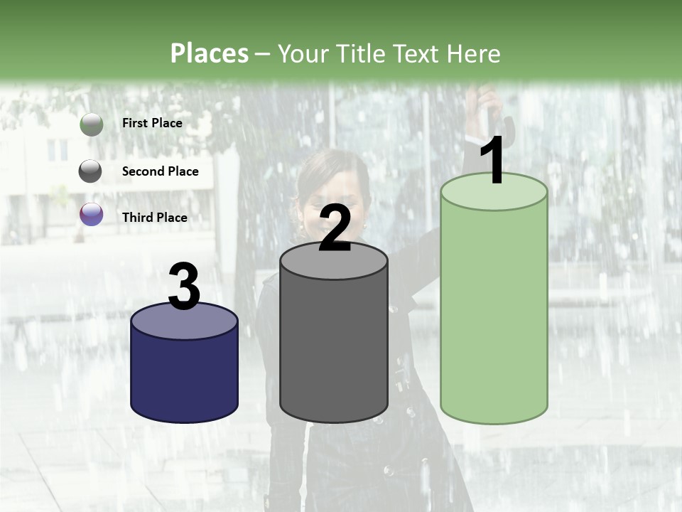 Rain Lady Water PowerPoint Template