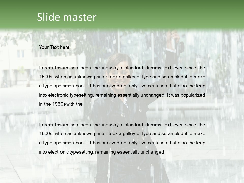 Rain Lady Water PowerPoint Template