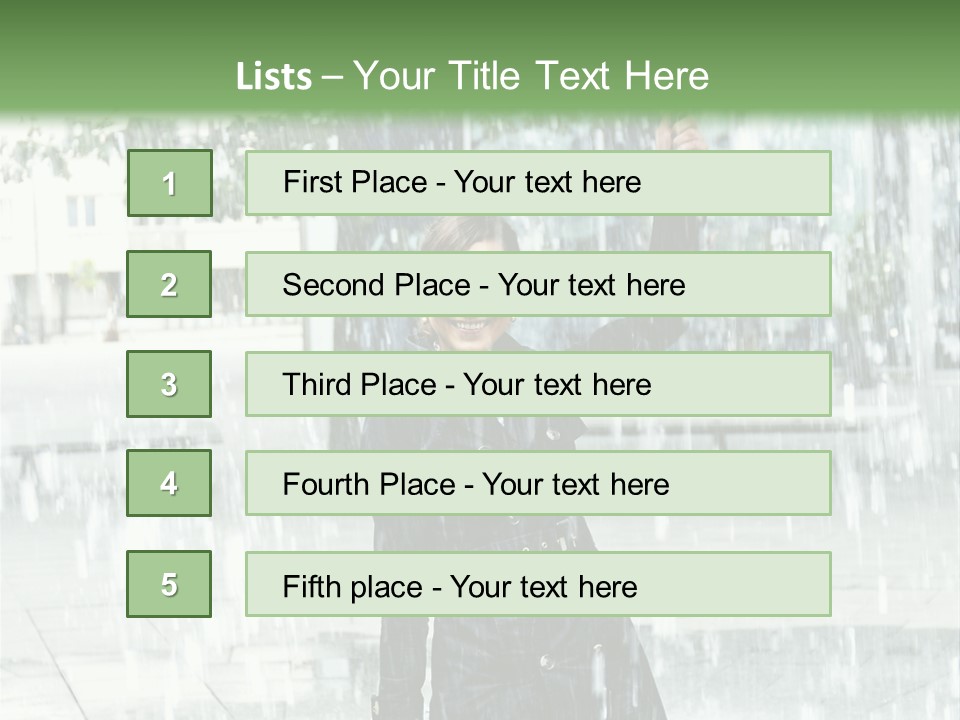 Rain Lady Water PowerPoint Template