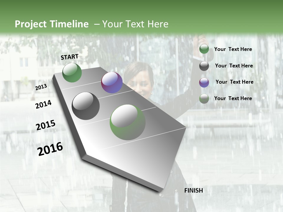 Rain Lady Water PowerPoint Template