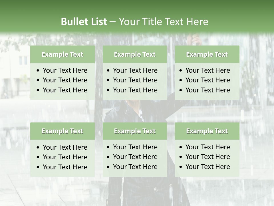 Rain Lady Water PowerPoint Template