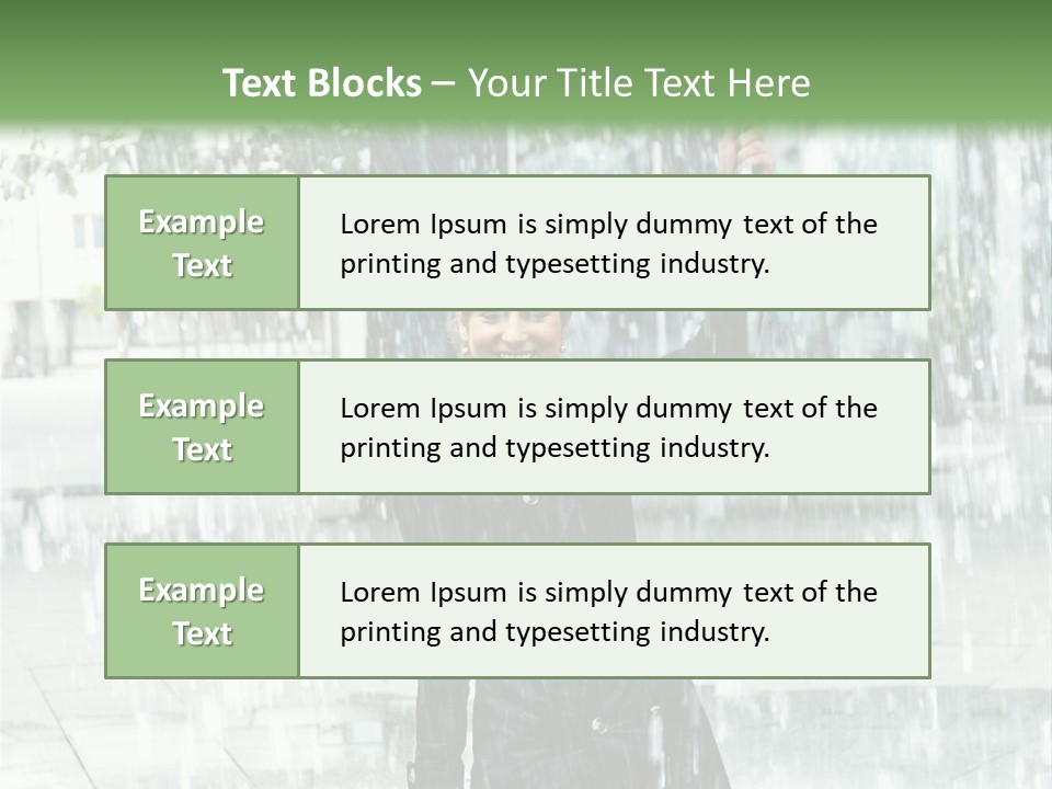 Rain Lady Water PowerPoint Template