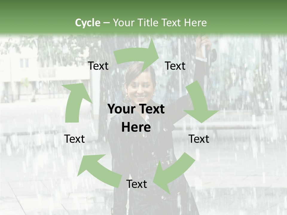 Rain Lady Water PowerPoint Template