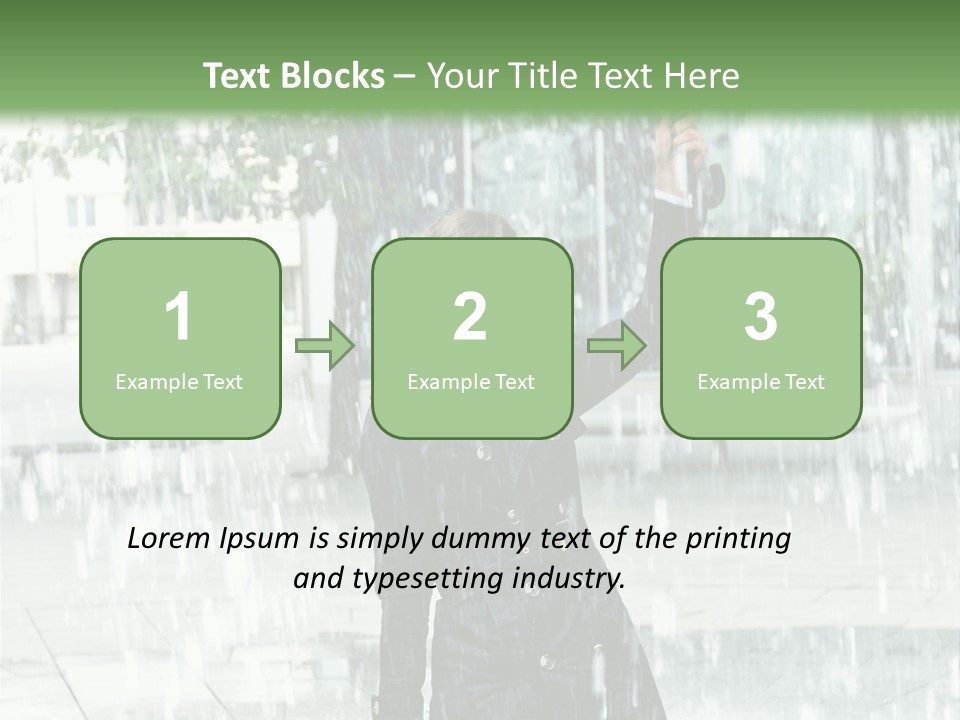 Rain Lady Water PowerPoint Template