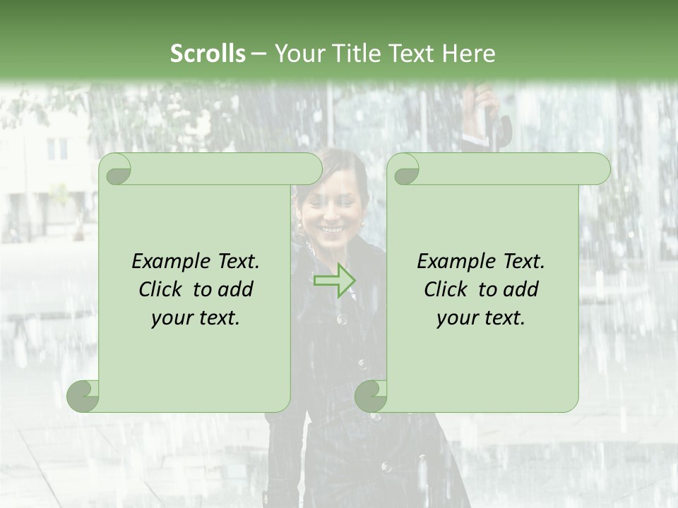 Rain Lady Water PowerPoint Template