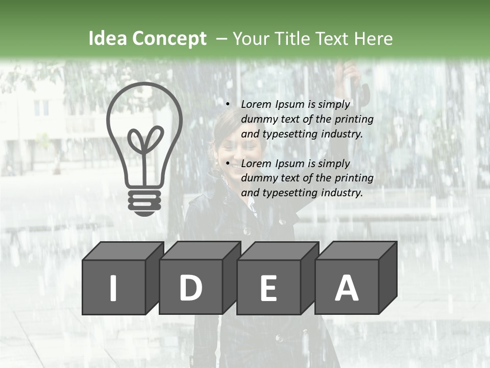 Rain Lady Water PowerPoint Template