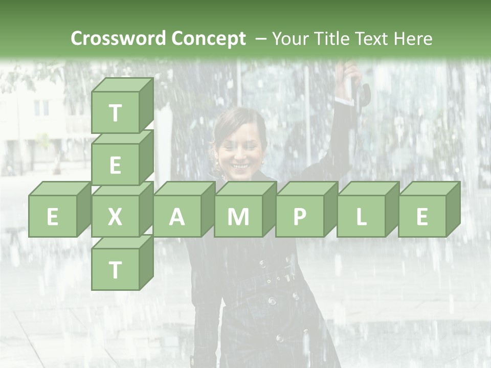 Rain Lady Water PowerPoint Template