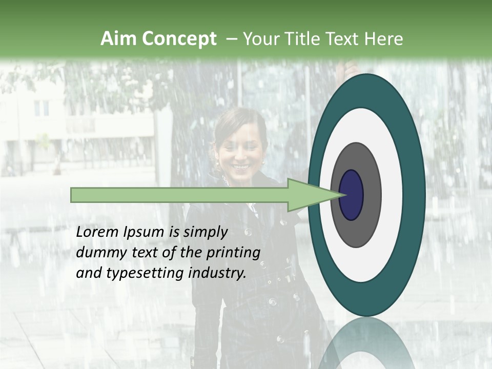 Rain Lady Water PowerPoint Template