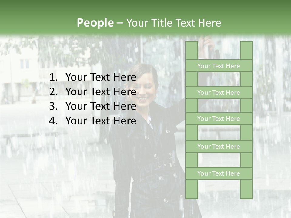 Rain Lady Water PowerPoint Template