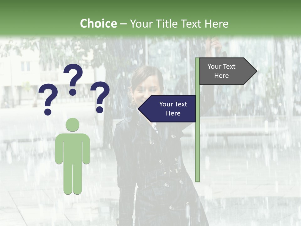 Rain Lady Water PowerPoint Template
