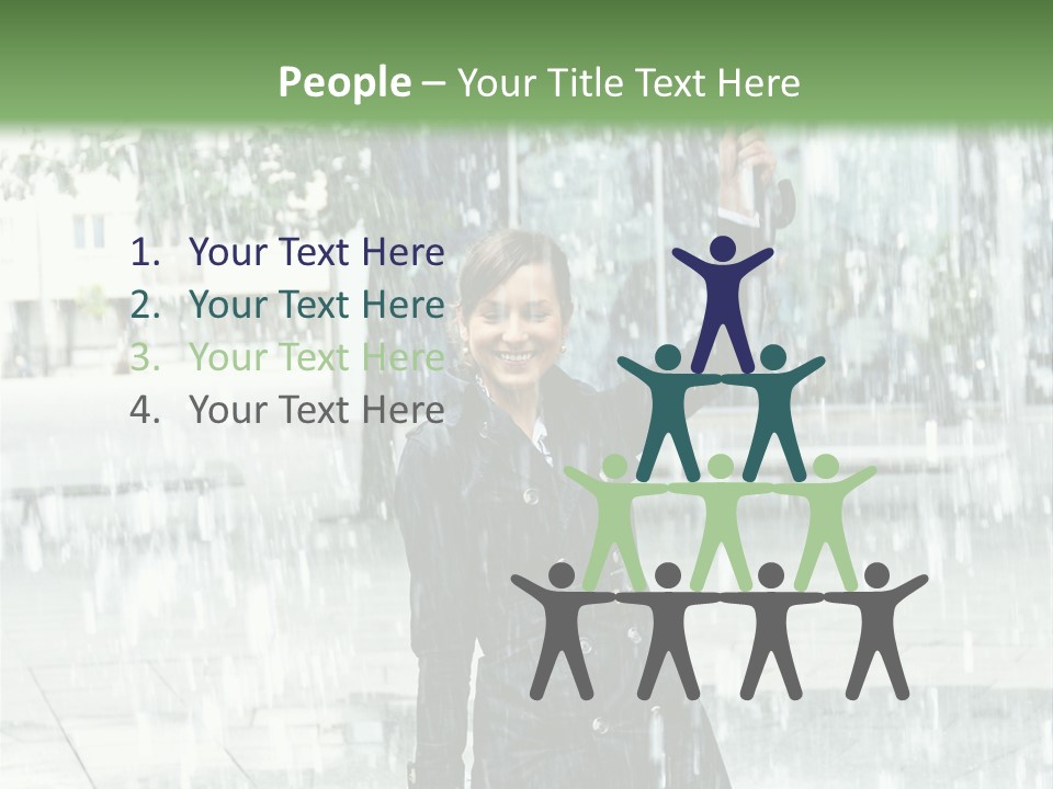 Rain Lady Water PowerPoint Template