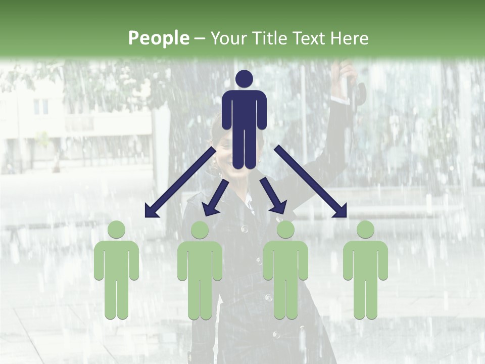 Rain Lady Water PowerPoint Template