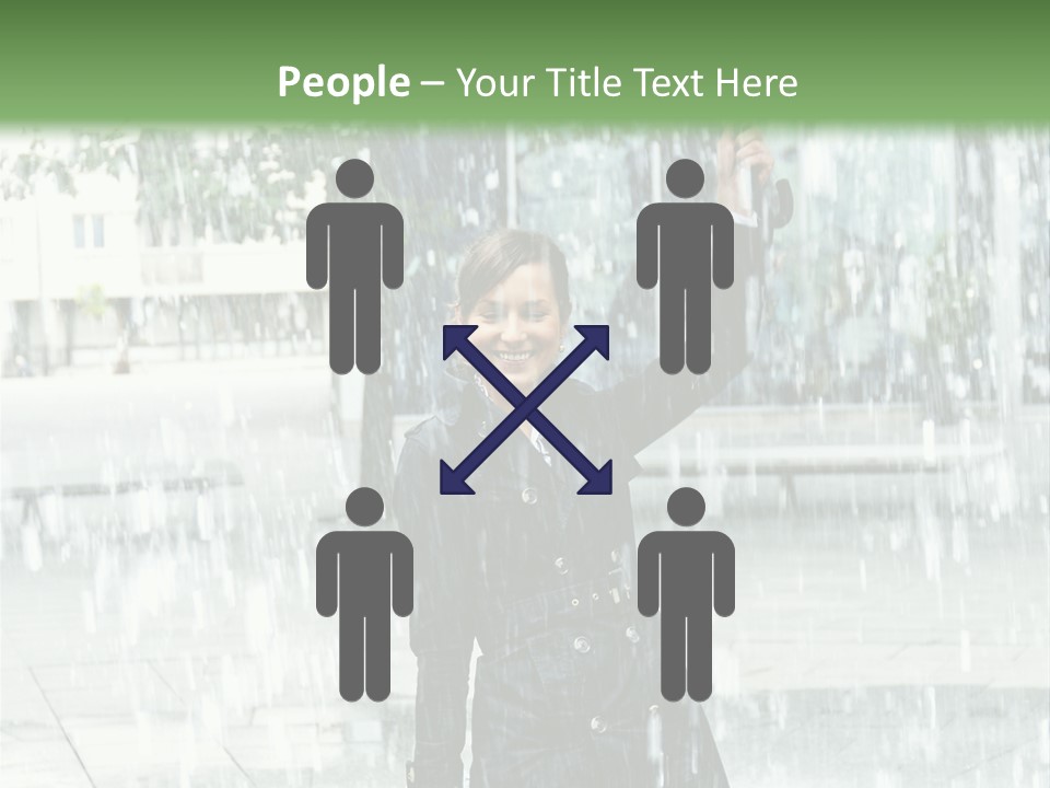 Rain Lady Water PowerPoint Template