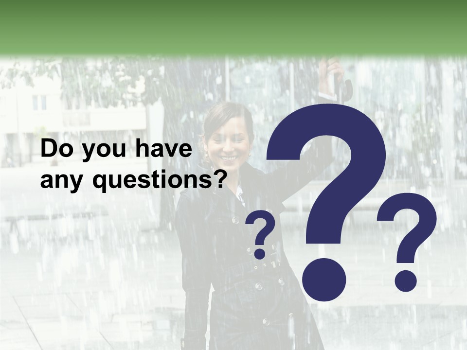 Rain Lady Water PowerPoint Template