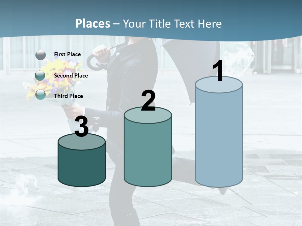 Beauty Happy Caucasian PowerPoint Template