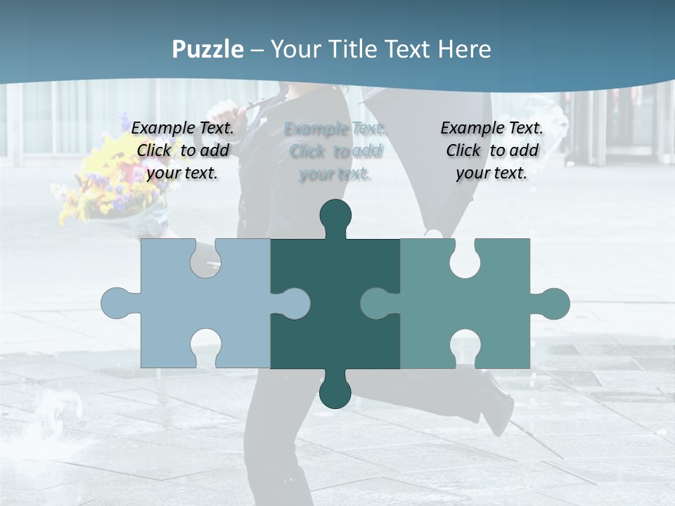 Beauty Happy Caucasian PowerPoint Template