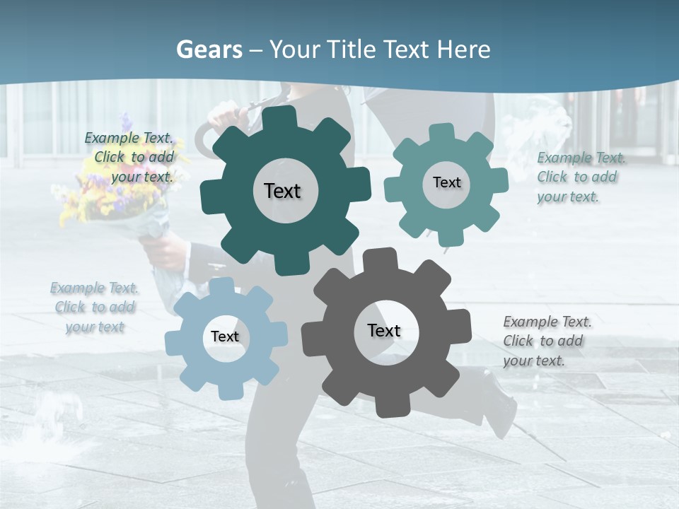 Beauty Happy Caucasian PowerPoint Template