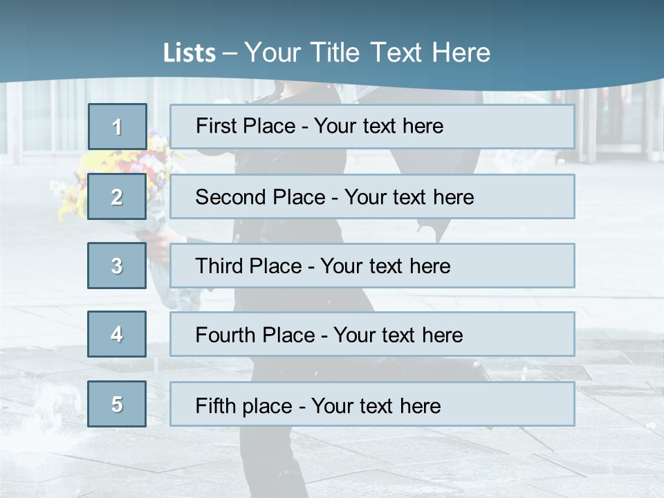 Beauty Happy Caucasian PowerPoint Template