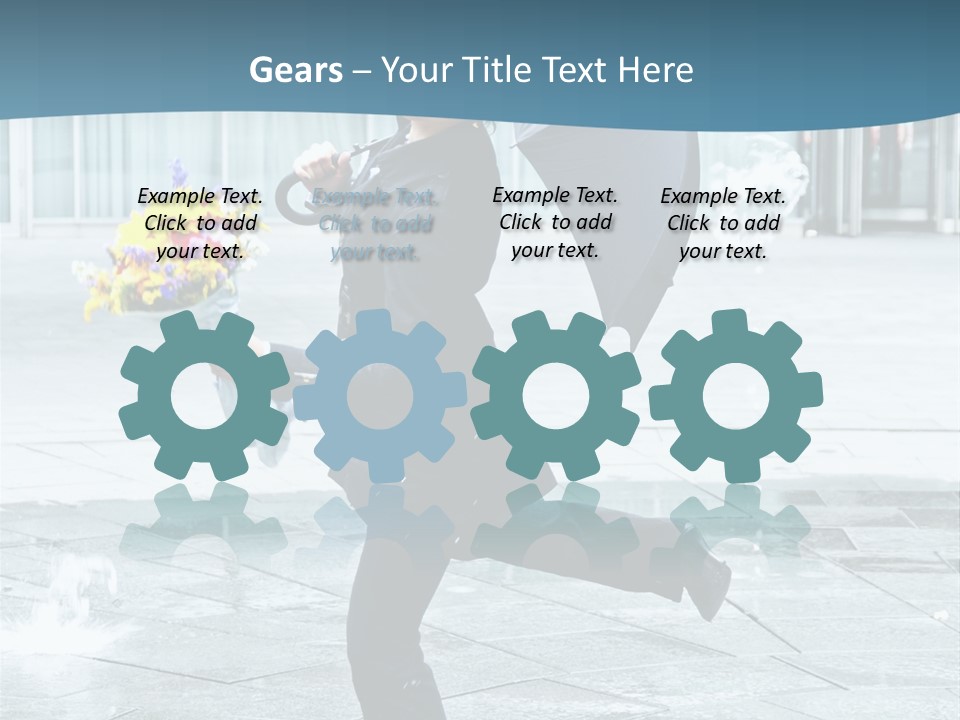 Beauty Happy Caucasian PowerPoint Template