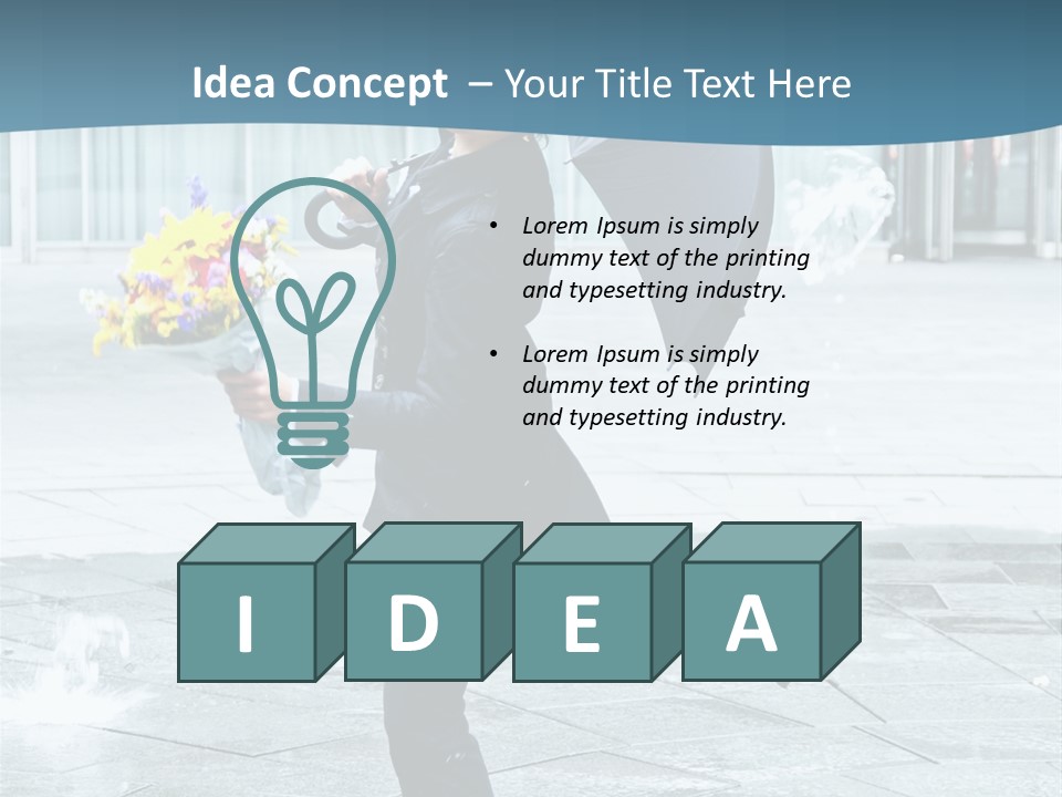 Beauty Happy Caucasian PowerPoint Template