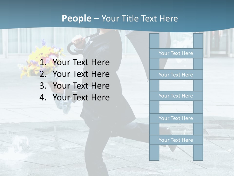 Beauty Happy Caucasian PowerPoint Template