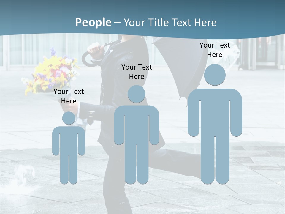 Beauty Happy Caucasian PowerPoint Template