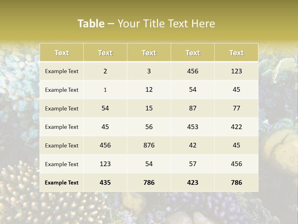 Live Ocean Under PowerPoint Template