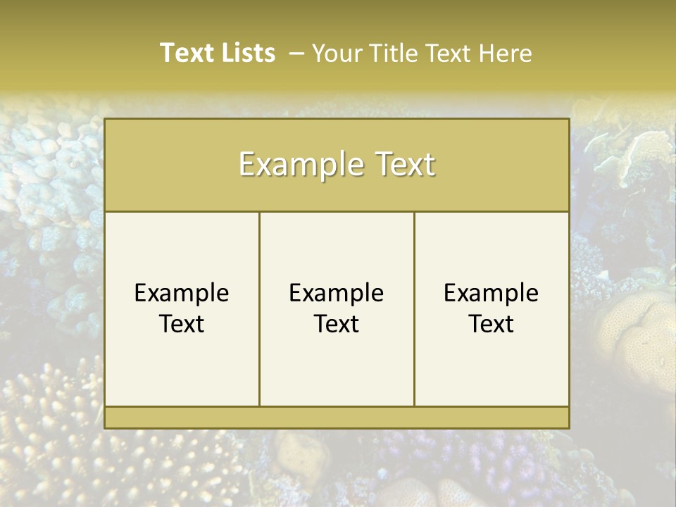 Live Ocean Under PowerPoint Template