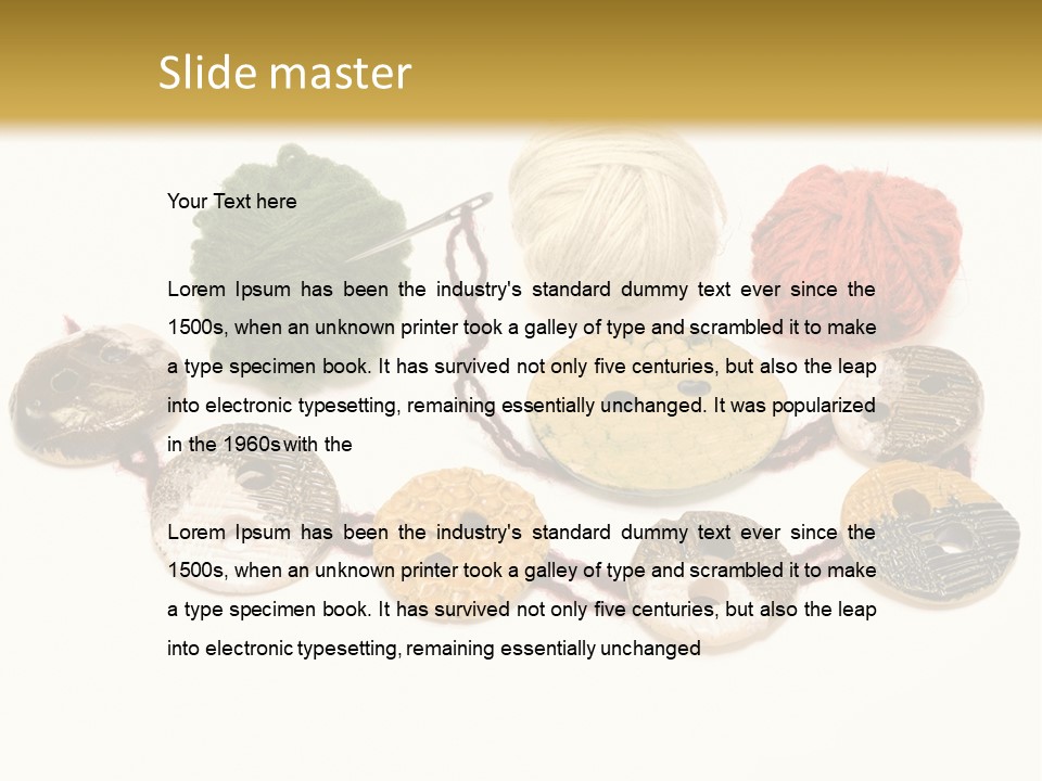 Button Isolated Fashion PowerPoint Template