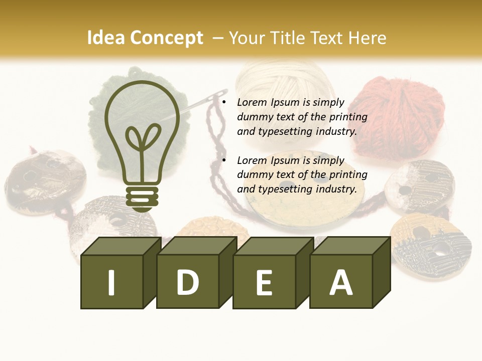 Button Isolated Fashion PowerPoint Template