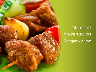 Grilled Pepper Kebap PowerPoint Template