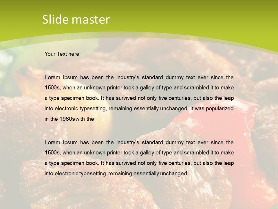 Grilled Pepper Kebap PowerPoint Template