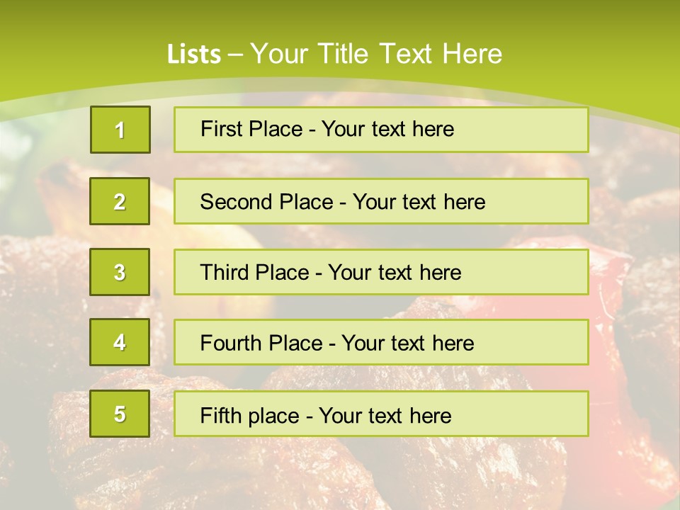 Grilled Pepper Kebap PowerPoint Template