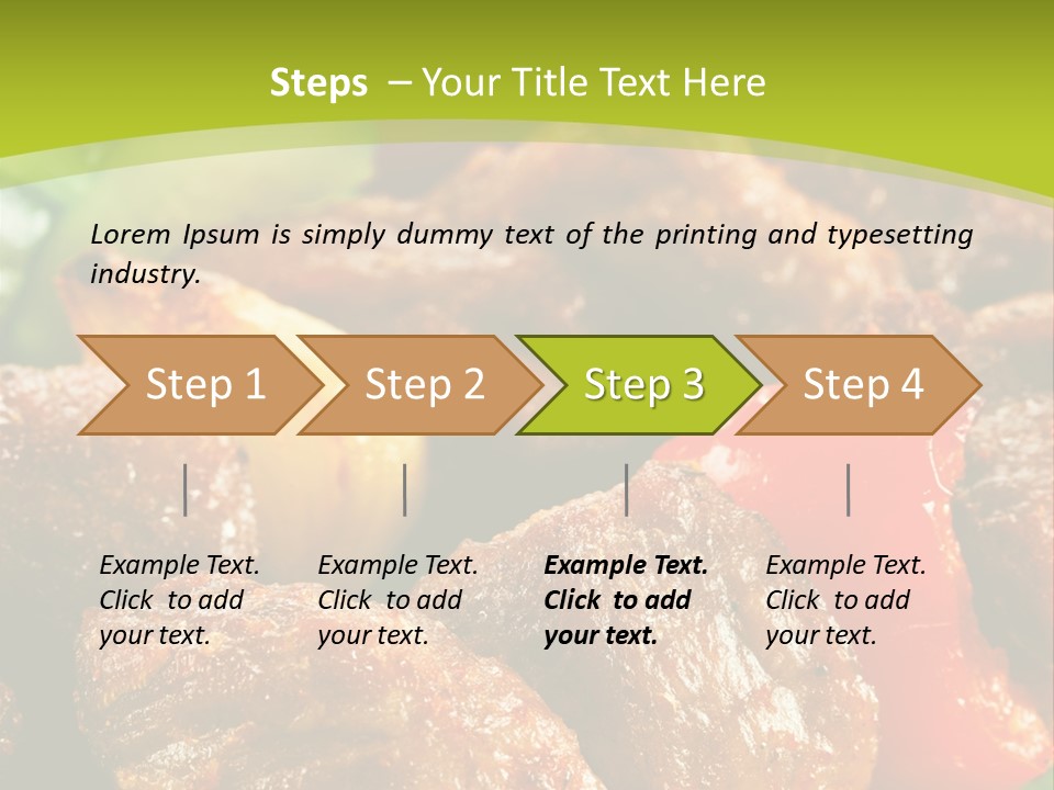 Grilled Pepper Kebap PowerPoint Template