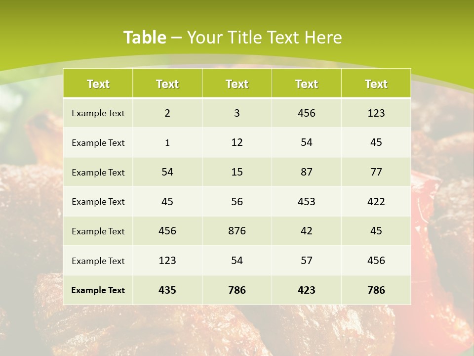 Grilled Pepper Kebap PowerPoint Template