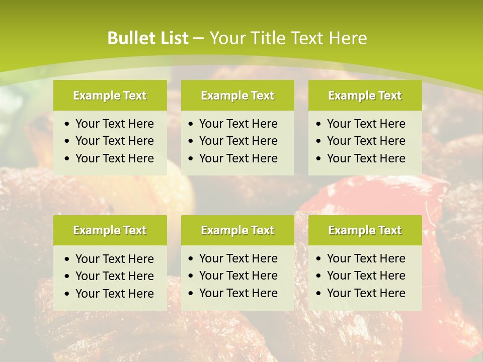 Grilled Pepper Kebap PowerPoint Template