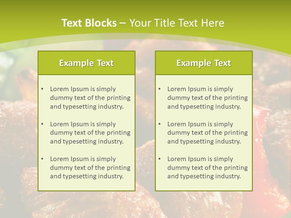 Grilled Pepper Kebap PowerPoint Template